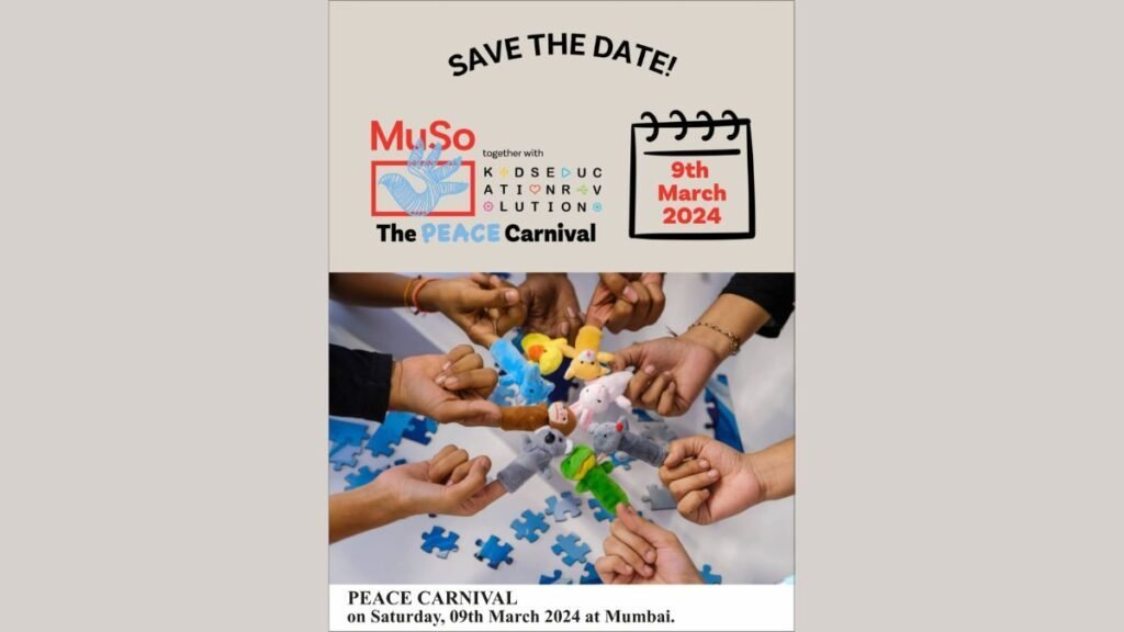Teach for India and Museum of Solutions (MuSo) to organise the ‘Peace Carnival’ on Saturday, 9th March 2024 - Press Release - PNN Digital Teach for India and Museum of Solutions (MuSo) to organise the ‘Peace Carnival’ on Saturday, 9th March 2024 - Mumbai (Maharashtra) , March 7: Teach For India and the Museum of Solutions is organizing the ‘Carnival of Peace’, one day of immersive experiences where children and educators will come together to engage with the idea of peace, make space for dialogue and conversations around conflict and peace, and create art that reflects their growing understanding of conflict and their role in building a more peaceful world. Through intensive workshops on filmmaking and songwriting for peace, live conversations with children in active conflict zones, participatory art installations, and open spaces for storytelling and dialogue; the Carnival of Peace hopes to spark curiosity, conversation, and a desire for change, in our children. - PNN Digital